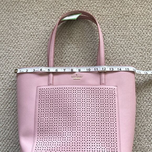 NEW Kate Spade Cedar Street Perforated Taylor Bag Handbag Texture Pink 2014 NWT - Picture 11 of 12
